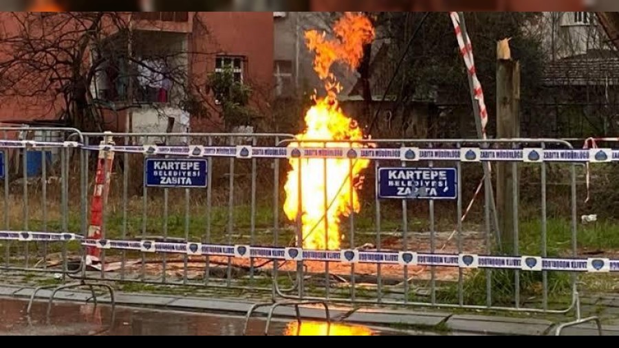 Kartepe'deki metan gaz 8 gndr aralksz yanyor